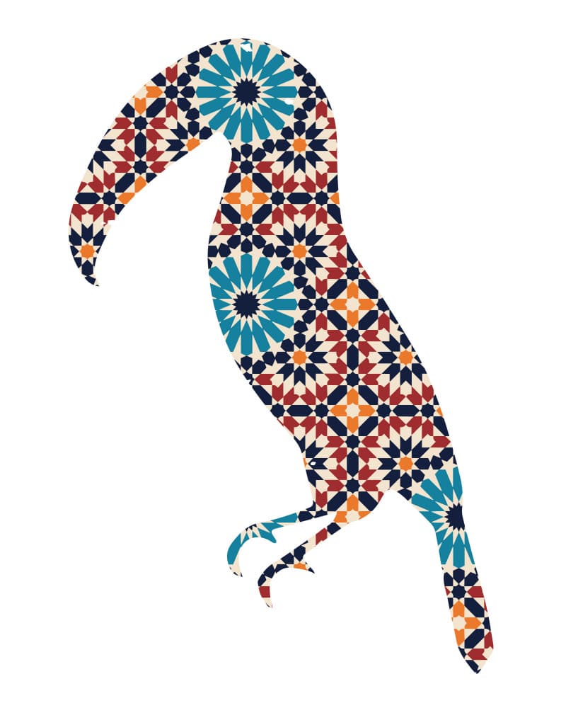 Moroccan Toucan Pattern by Emiliano Deificus — canvas wall art