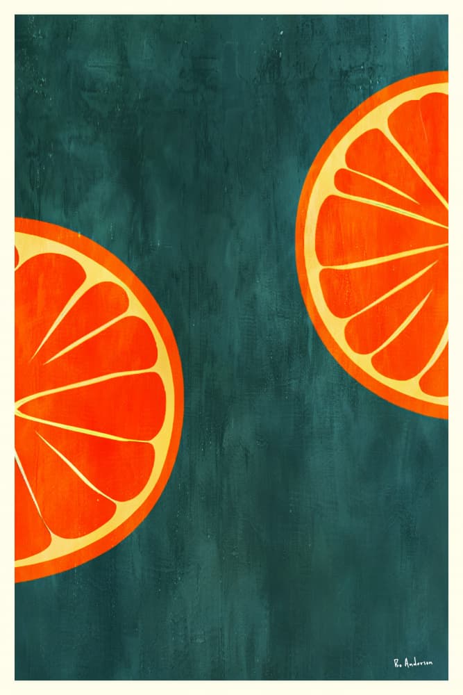 Vibrant Orange Slices by Bo Anderson — canvas wall art