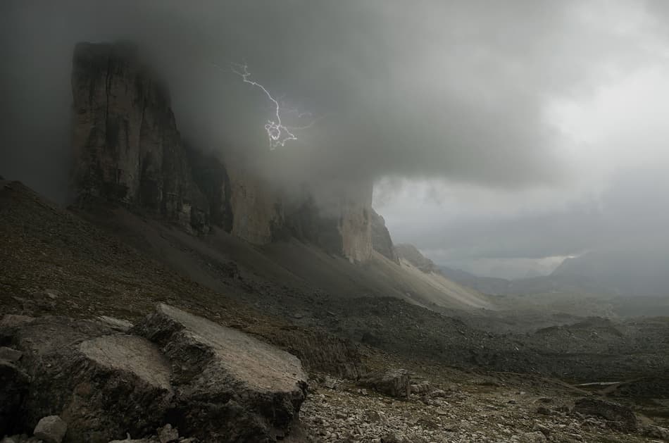 Mountain Lightning Storm by Nicolas Schumacher — canvas wall art