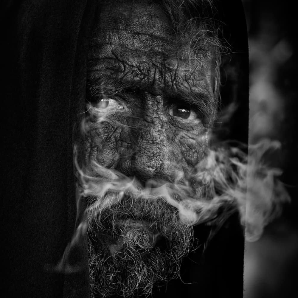 Mysterious Smoking Man by Giovanni Cavalli — canvas wall art