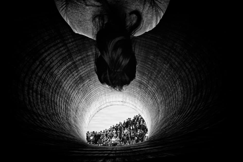 Gazing Into The Crowd by Zhou Chengzhou — canvas wall art