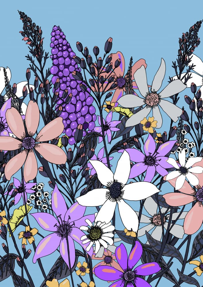 Vibrant Wildflower Meadow by Nicholas — canvas wall art