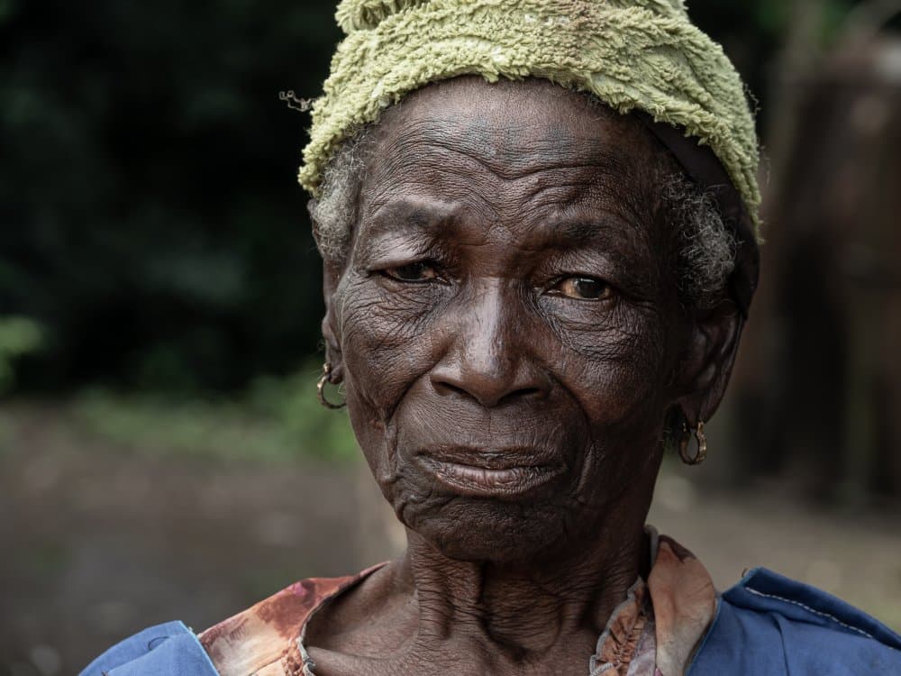 Elderly Woman Portrait by Elena Molina — canvas wall art