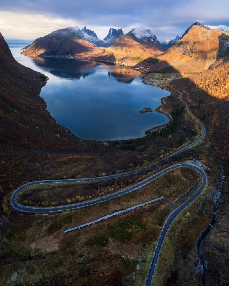 Golden Valley Fjord Road by Daniel Gastager — canvas wall art