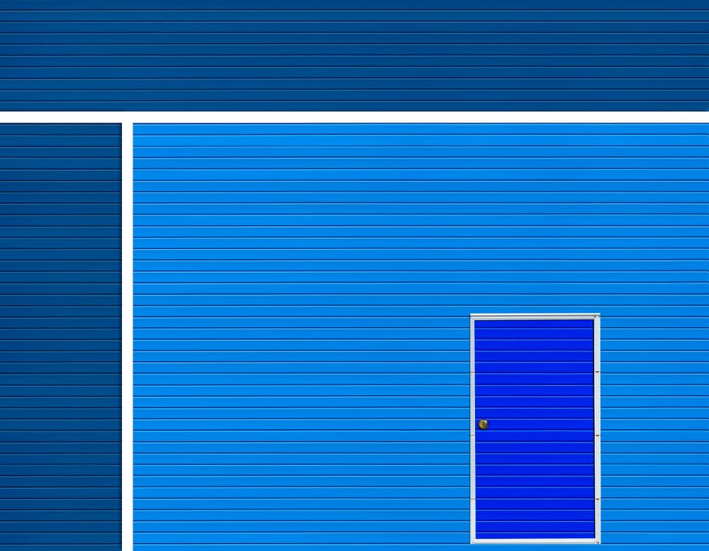 Geometric Blue Door by Alfonso Novillo — canvas wall art