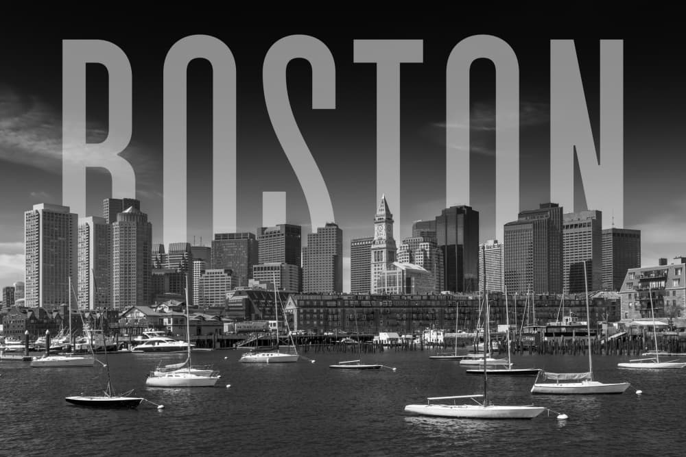 Boston Harbor Cityscape by Melanie Viola — canvas wall art