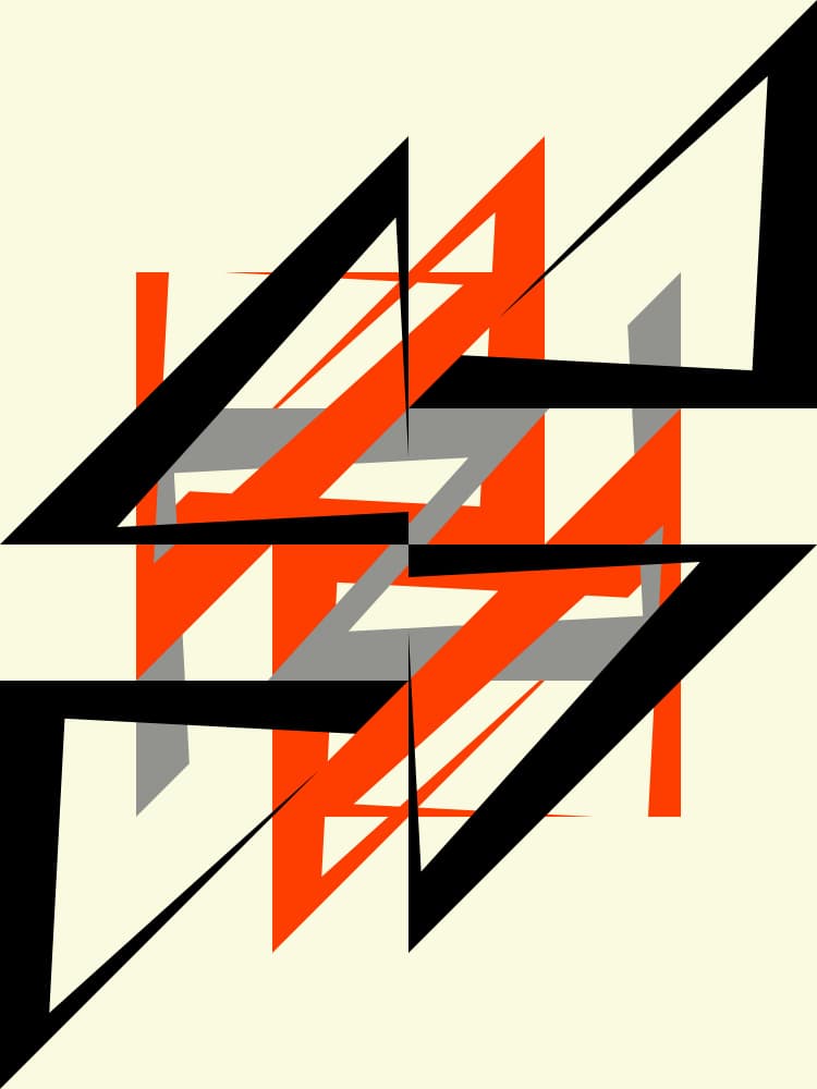 Dynamic Geometric Forms by Petr Strnad — canvas wall art