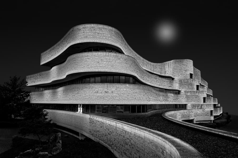 Modern Moonlit Curves by Steven Zhou — canvas wall art