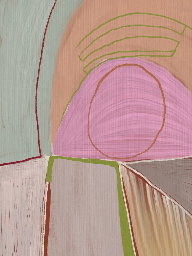 Muted Geometric Forms by Little Dean — canvas wall art