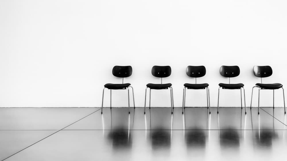 Five Empty Chairs by Bruno Flour — canvas wall art