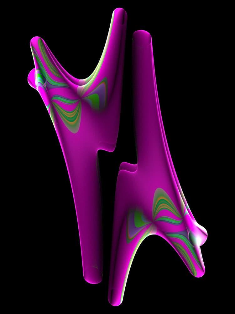 Fluid Magenta Shapes by Mystic Number — canvas wall art