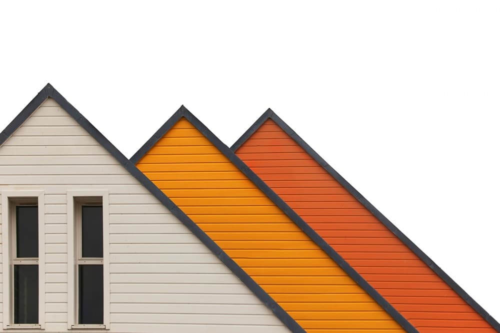 Colorful Geometric Roofs by Massimo Della Latta — canvas wall art