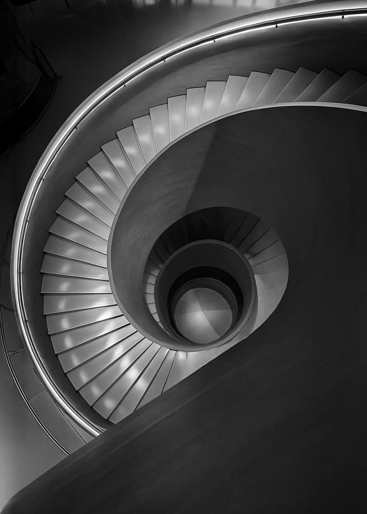 Modern Spiral Staircase by X-FlyingKN — canvas wall art