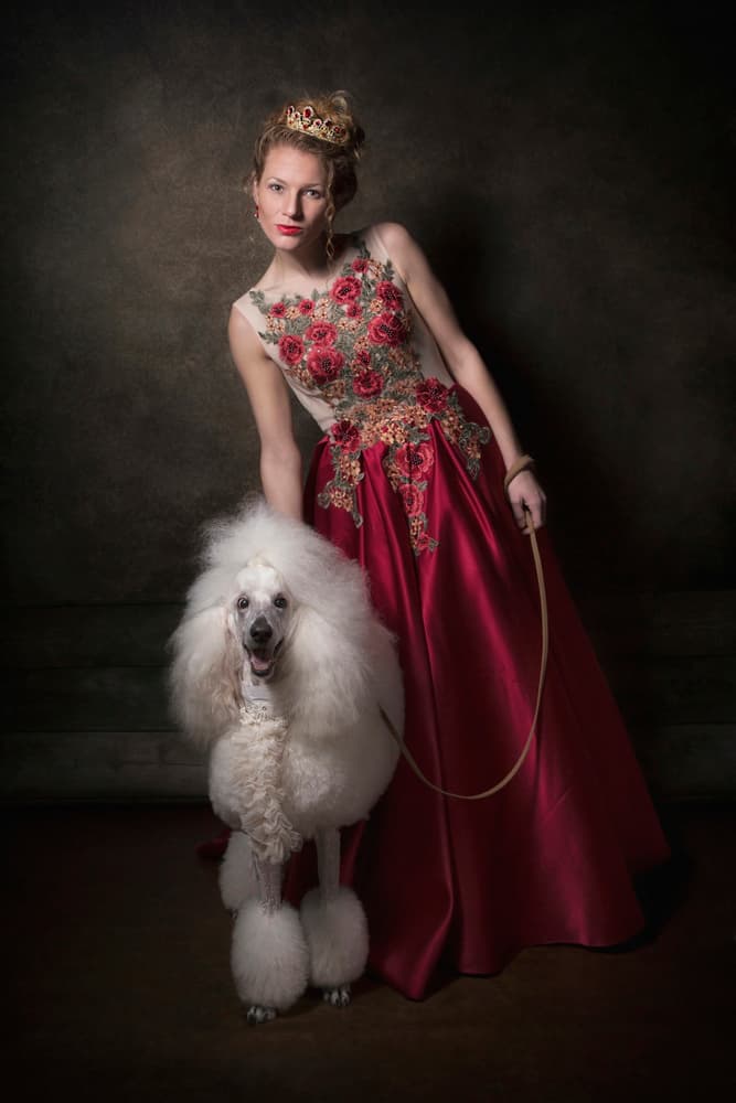 Royal Woman Poodle by Carola Kayen-Mouthaan — canvas wall art