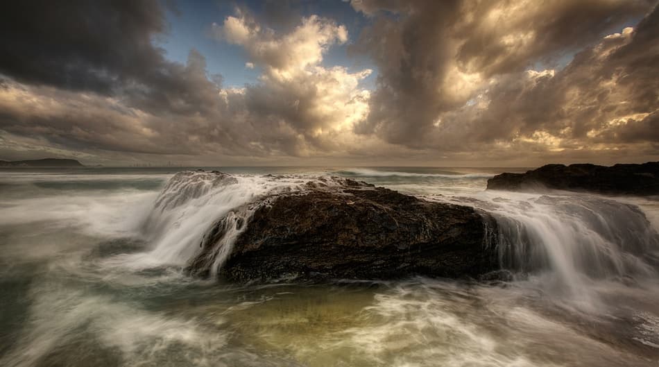 Dramatic Coastal Falls by Mel Brackstone — canvas wall art