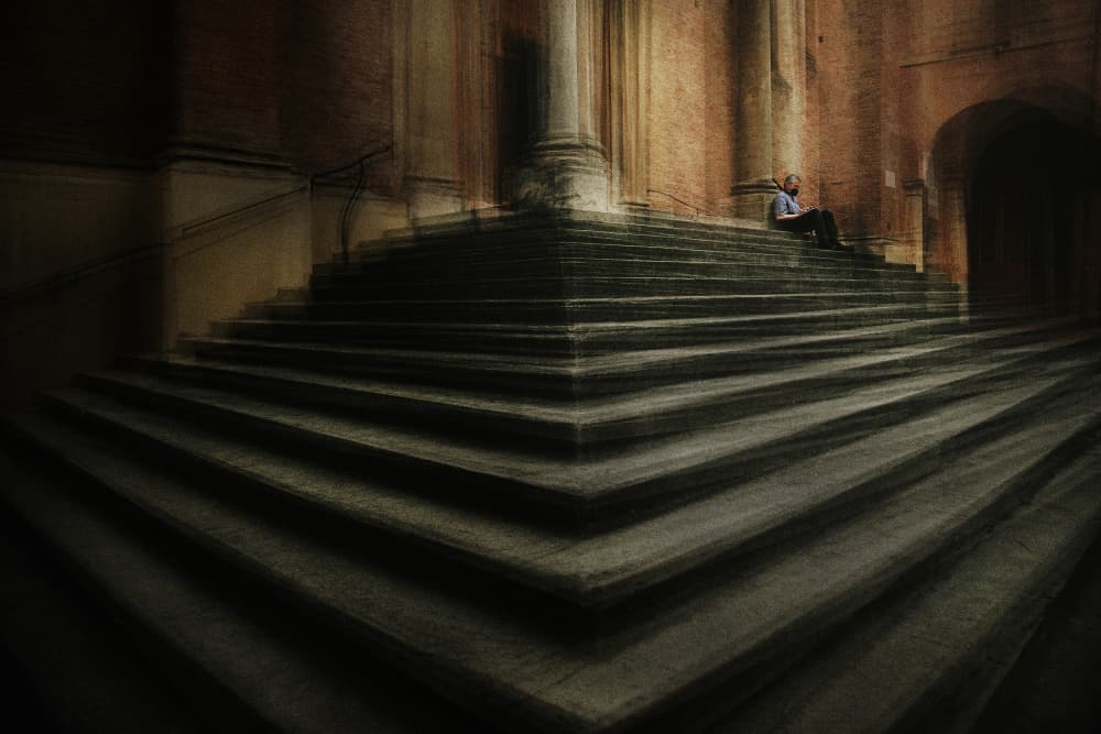 Steps of Contemplation by Damijan Sedevcic — canvas wall art