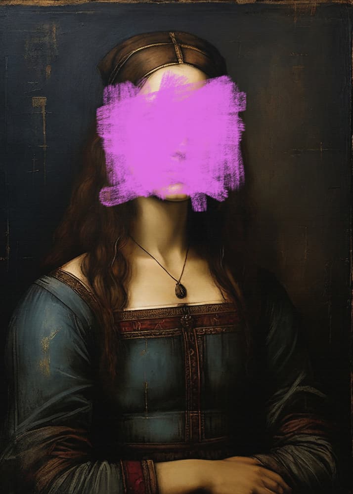 Pink Obscured Portrait by The Art Concept — canvas wall art