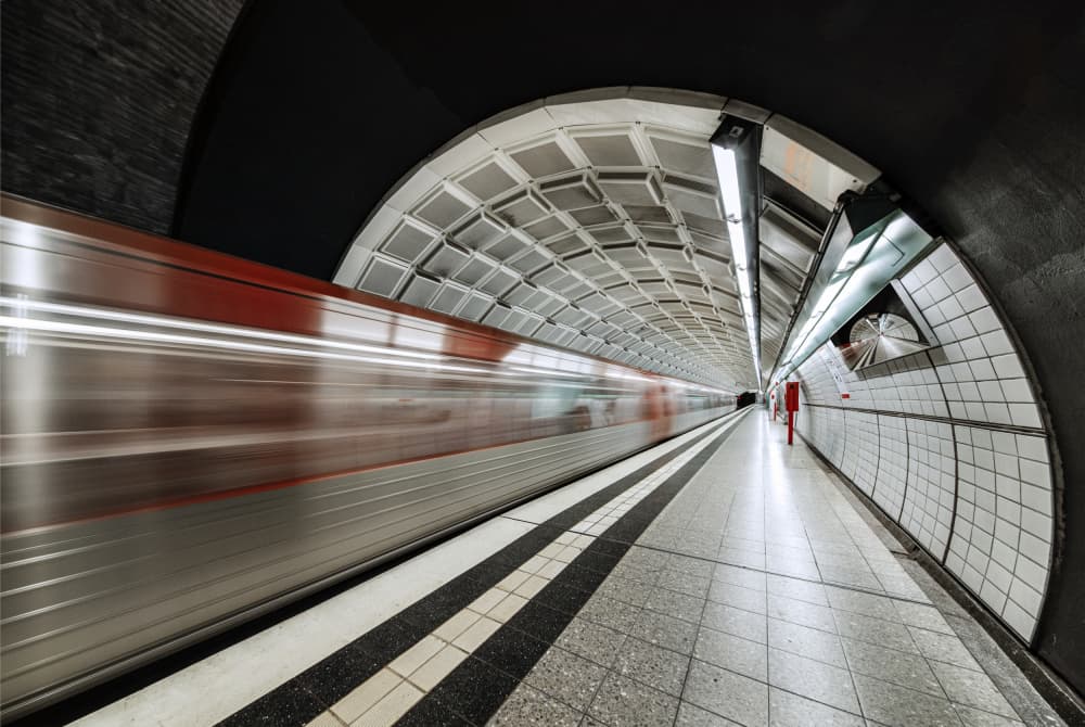 Rushing Metro Speed by fotomarion — canvas wall art
