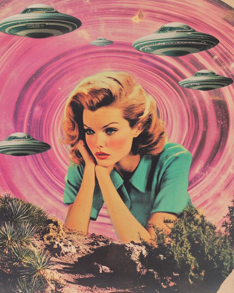 Retro Sci-Fi Woman by Samantha Hearn — canvas wall art