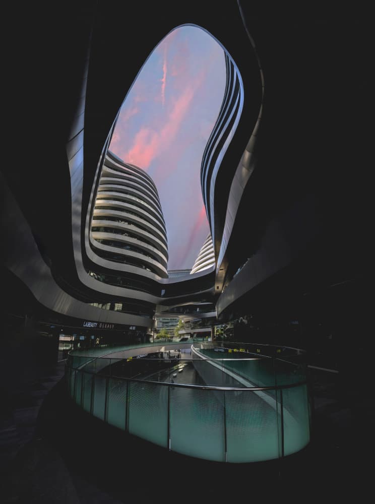 Pink Sky Modern Architecture by Larry Deng APA — canvas wall art
