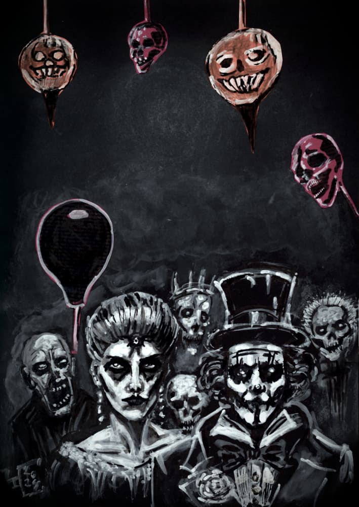 Dark Carnival Party by Tim Hoinkis — canvas wall art