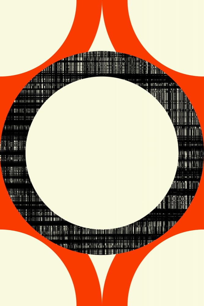 Textured Orange Circles by Petr Strnad — canvas wall art