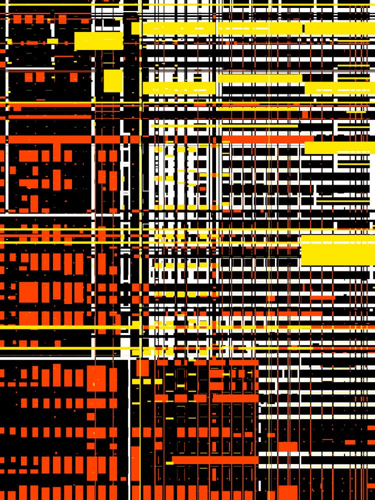 Fragmented Digital Grid by Petr Strnad — canvas wall art