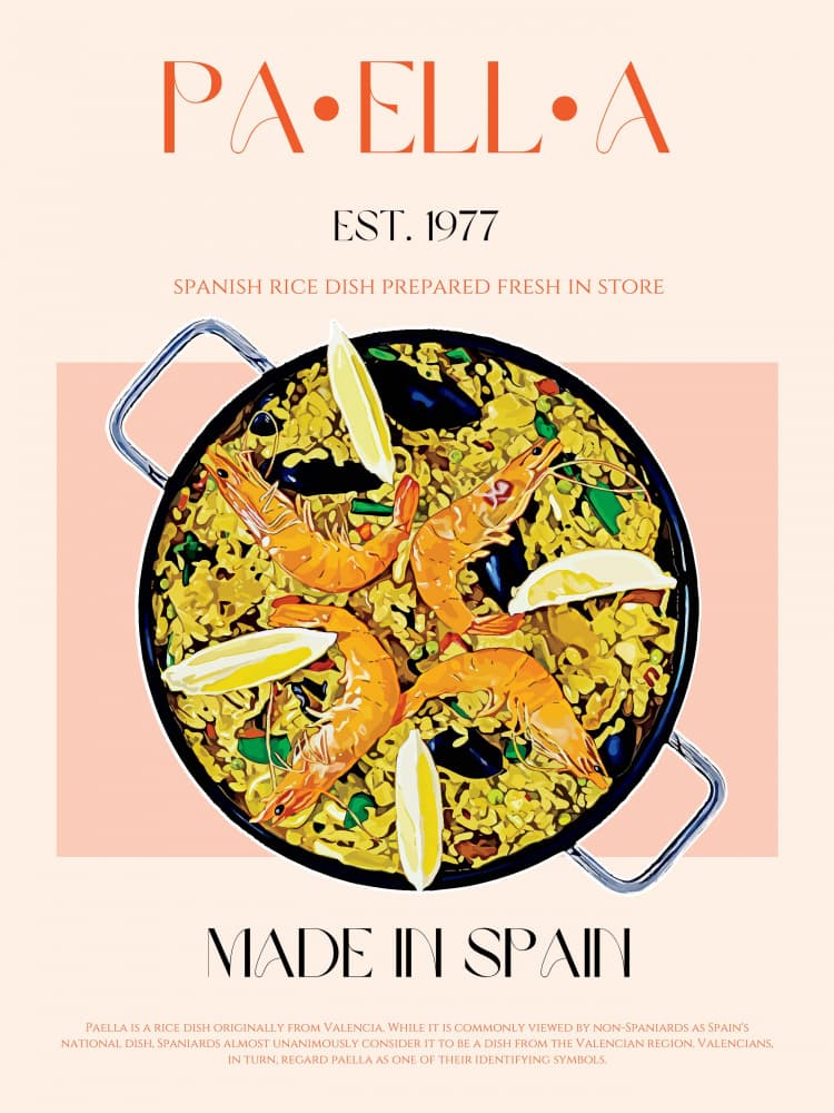 Paella Made in Spain by Nazma Khokhar — canvas wall art