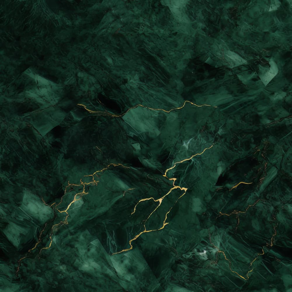 Emerald Kintsugi Marble by Bilge Paksoylu — canvas wall art