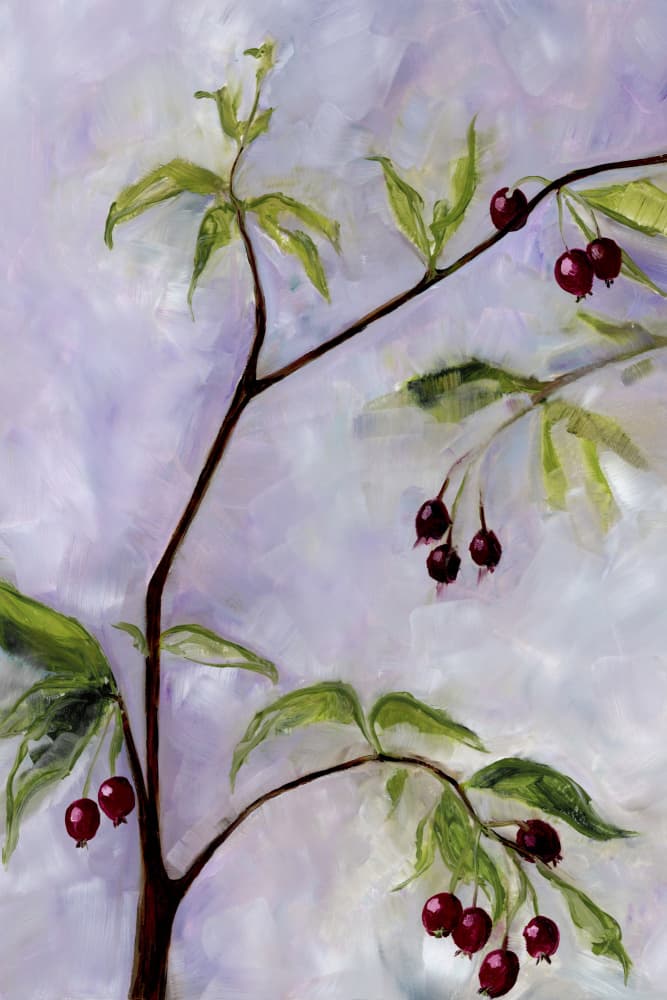 Wild Berries Painting by Rosana Laiz Blursbyai — canvas wall art