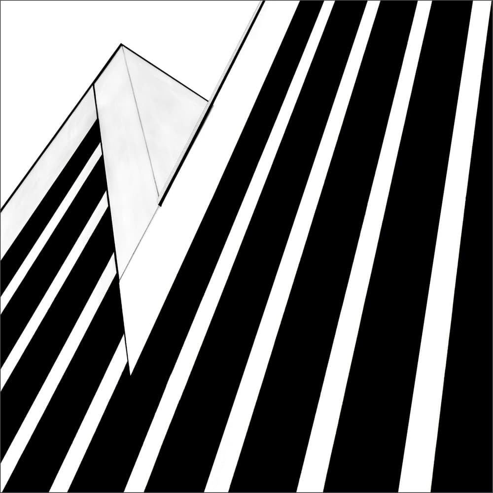 Abstract Striped Building by Gilbert Claes — canvas wall art