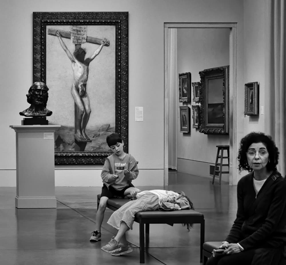 Generations in the Museum by Jane Lyons — canvas wall art