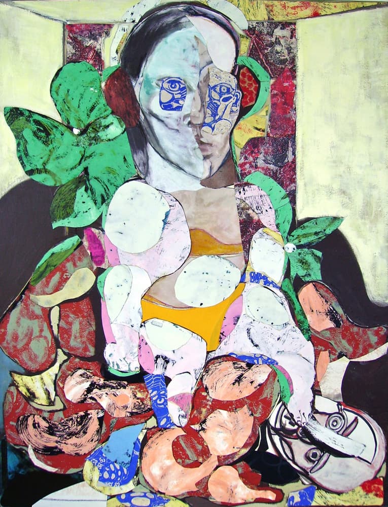 Vibrant Fragmented Portrait by Pascal Marlin — canvas wall art