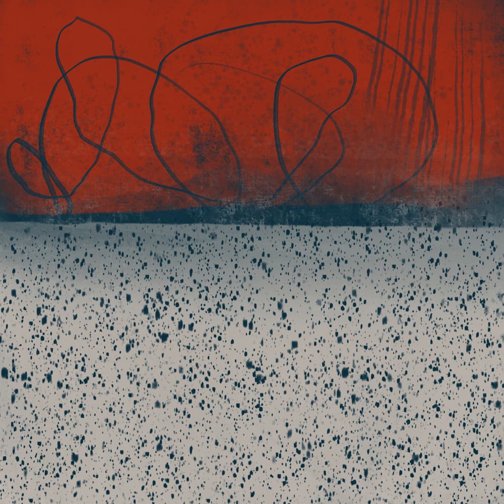 Dynamic Red Abstract by MANSI SAXENA — canvas wall art