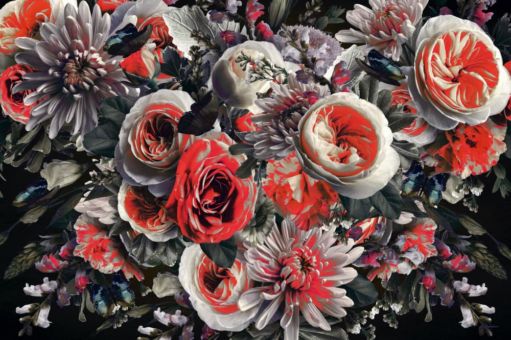 Dark Floral Opulence by Sue Skellern — canvas wall art