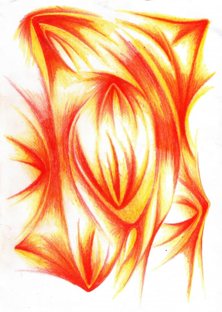 Dynamic Flame Flow by Kulik — canvas wall art