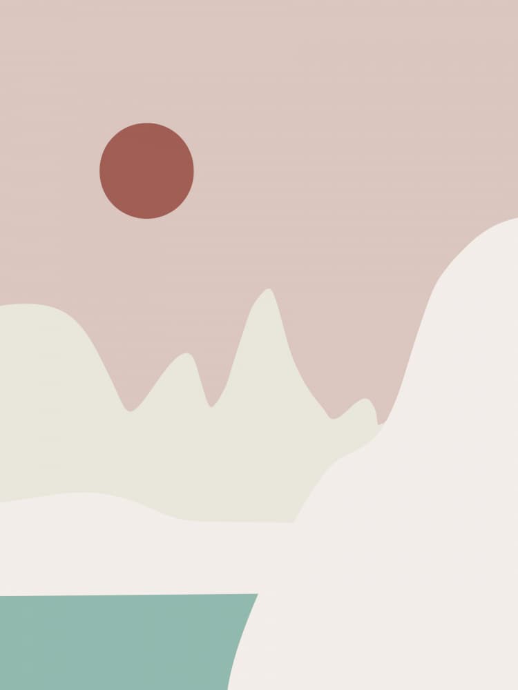 Minimalist Desert Landscape by Little Dean — canvas wall art