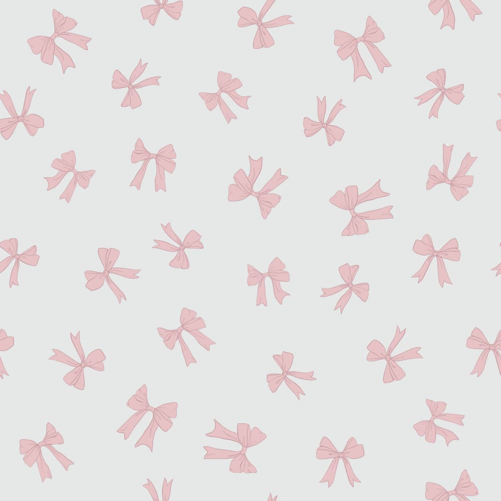 Scattered Pink Bows by Alexandra Weise — canvas wall art