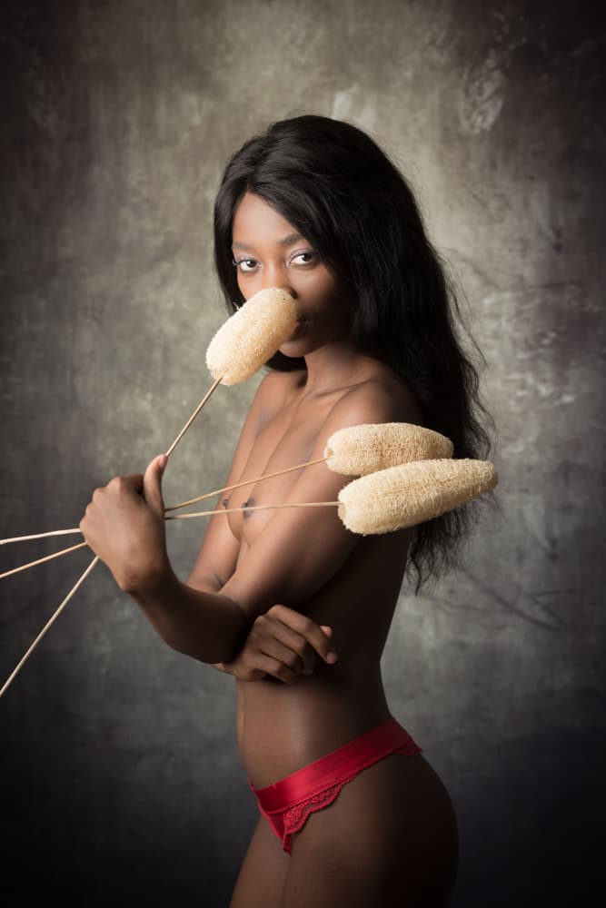 Sensual Loofah Portrait by Ruth Franke — canvas wall art