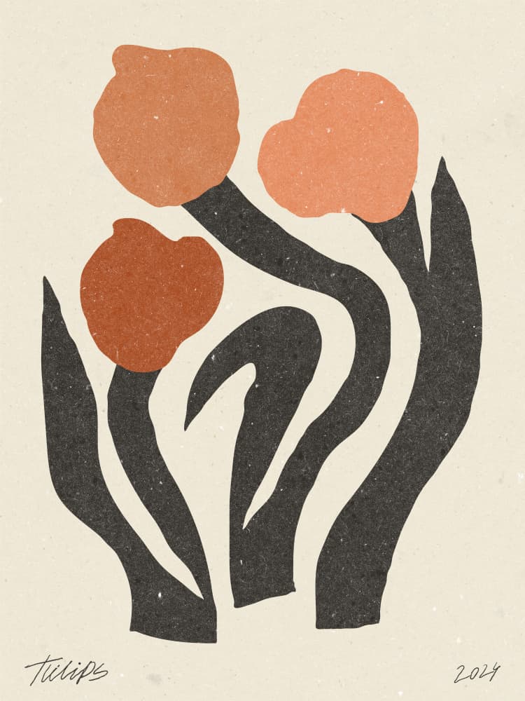Modern Flower 02 by NKTN — canvas wall art