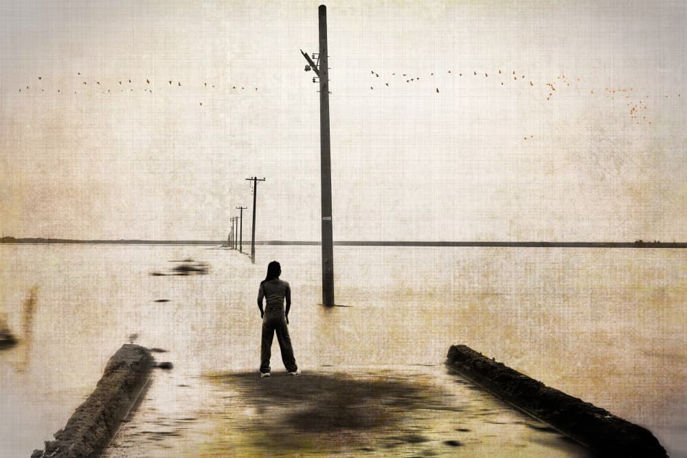 Flooded Road Solitude by MingLun Tsai (蔡明倫) — canvas wall art