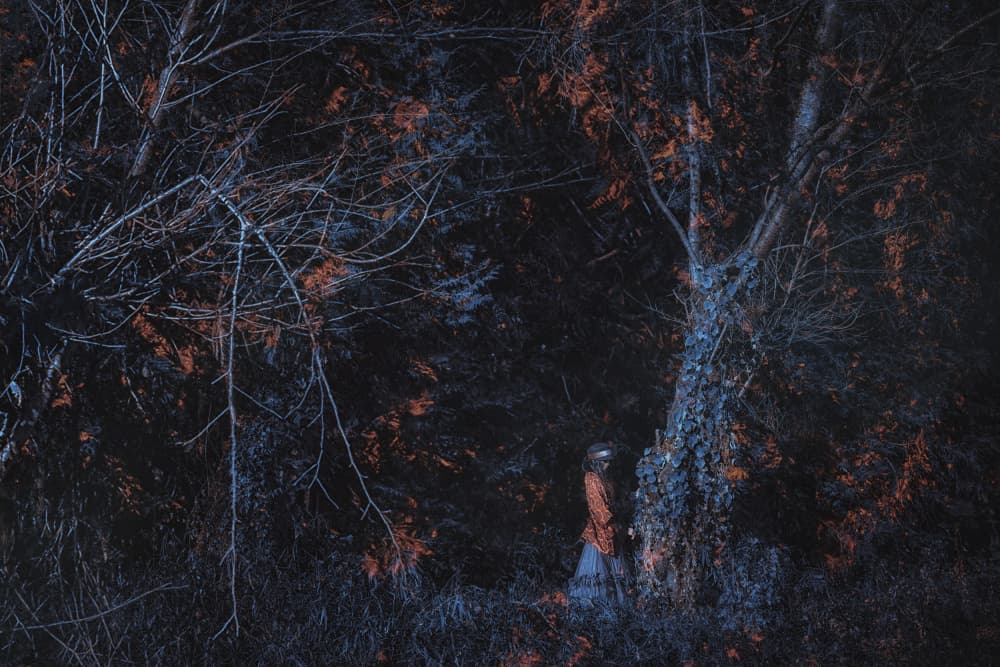 Mysterious Forest Figure by KOIKI — canvas wall art
