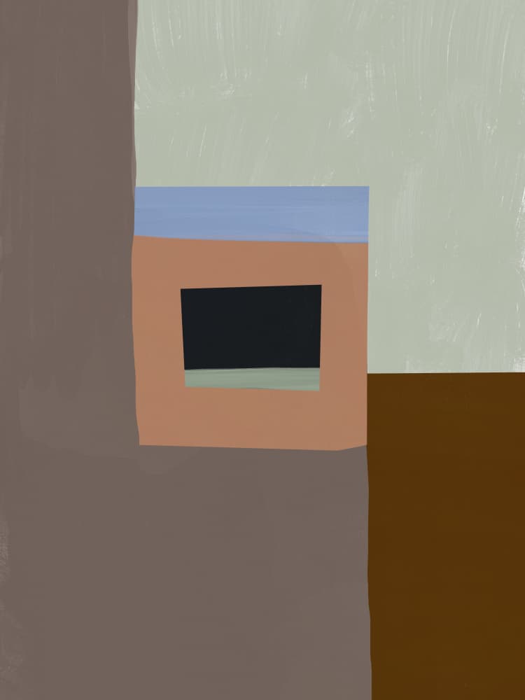 Muted Geometric Forms by Little Dean — canvas wall art