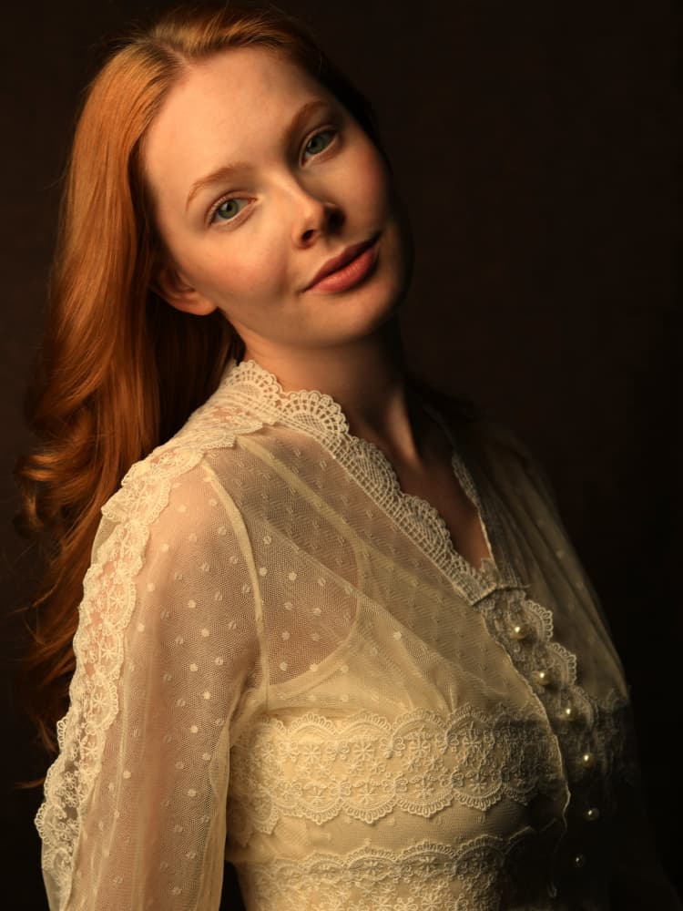 Classic Redhead Beauty by Yoram GIL — canvas wall art