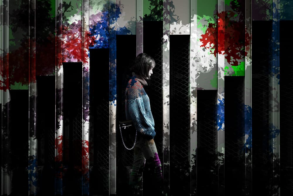Colorful Urban Solitude by moucorn — canvas wall art