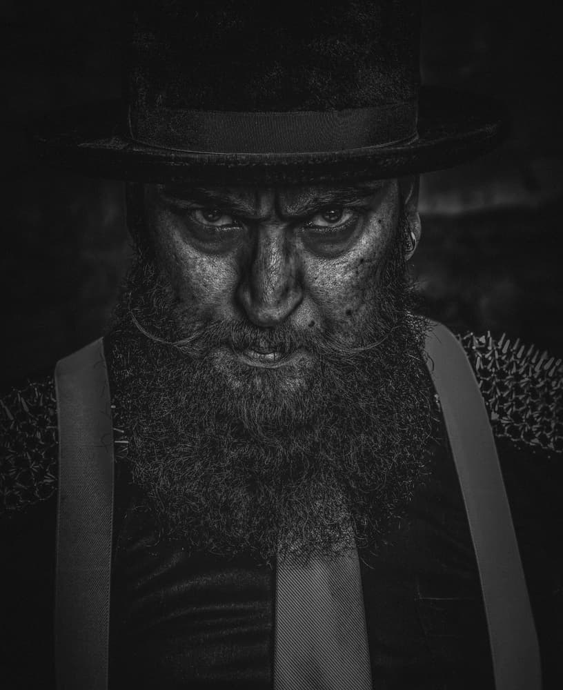 Intense Bearded Gaze by gNo — canvas wall art