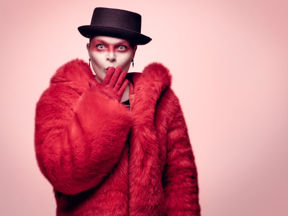 Dramatic Red Fur Portrait by Petri Damstén — canvas wall art