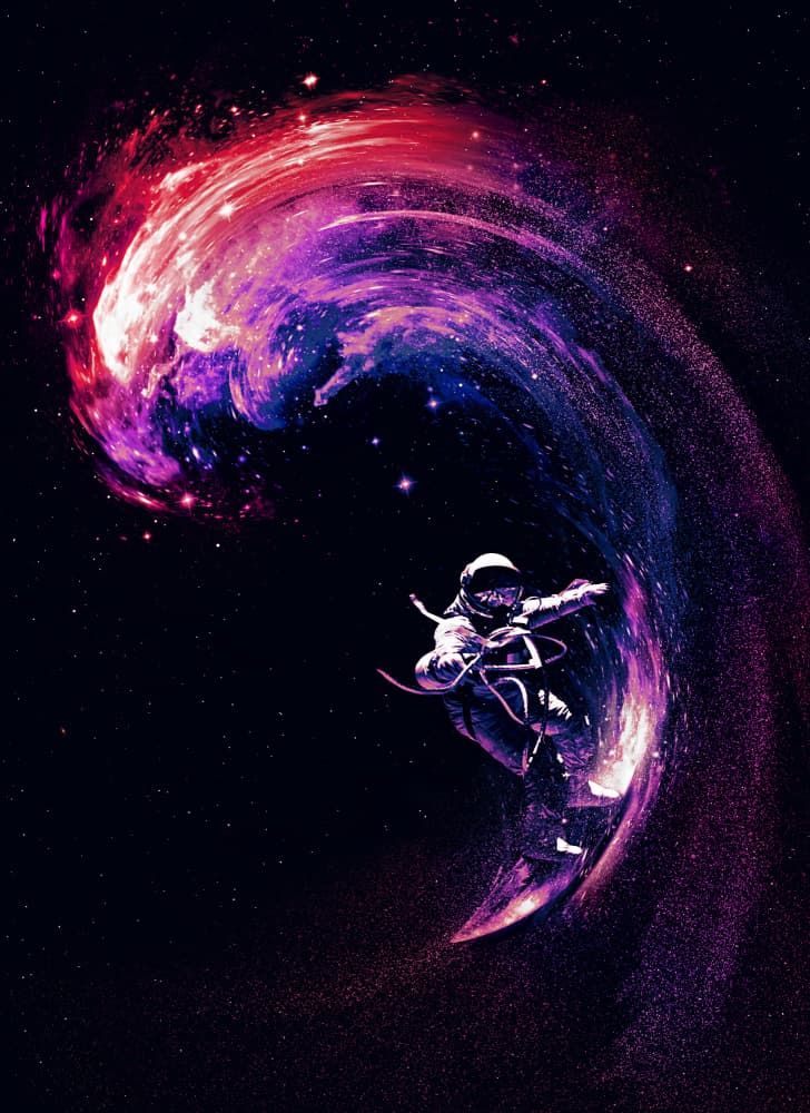 Astronaut Cosmic Surf by Nicebleed — canvas wall art