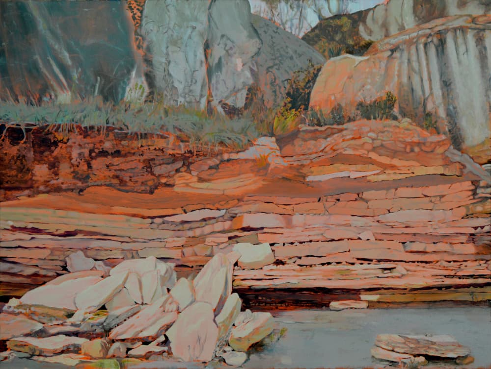 Layered River Rocks by Karin Bos — canvas wall art