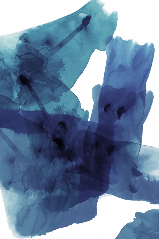Fluid Blue Abstract Wash by cartissi — canvas wall art